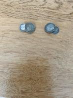 MANCHETKNOPEN MET ZILVEREN 10 EN 25 CENTS WILHELMINAS, Ophalen of Verzenden, Zo goed als nieuw, Zilver