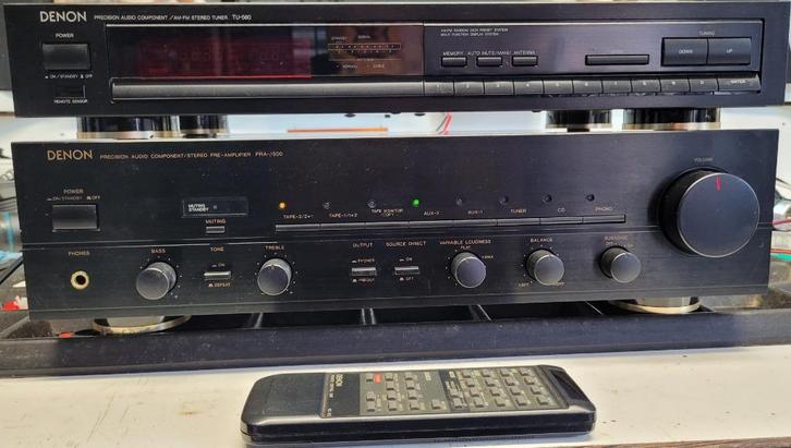 Denon PRA-1500 Stereo Pre Amplifier + Tuner TU-560, Audio, Tv en Foto, Versterkers en Receivers, Gebruikt, Stereo, Minder dan 60 watt
