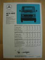 Mercedes 407 409 410 Specificatie Brochure 1984 407D, Ophalen, Mercedes, Zo goed als nieuw, Mercedes-Benz