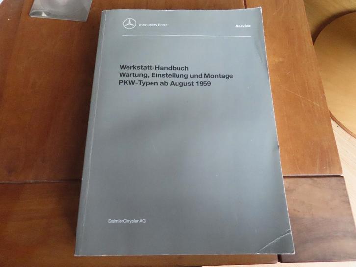 Mercedes werkplaatshandboek personenauto's af 8-1959, Auto diversen, Handleidingen en Instructieboekjes, Ophalen of Verzenden