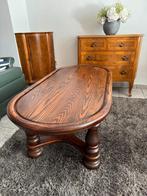 Houten salon tafel, Huis en Inrichting, Tafels | Salontafels, Ophalen, Gebruikt, 100 tot 150 cm, Eikenhout
