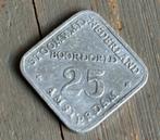 Boordgeld 25 cent stoomvaartmaatschappij nederland Amsterdam, Ophalen of Verzenden, Overige materialen, Nederland