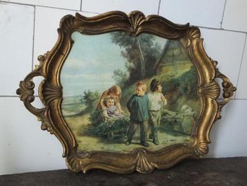 vintage wandbord dienblad made in italy brocante barok fairy beschikbaar voor biedingen