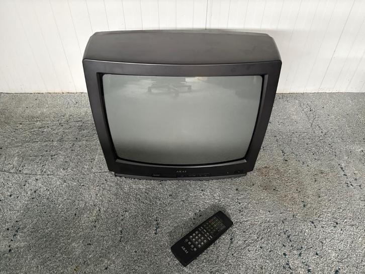 Akai 20 inch CRT tv + remote, Audio, Tv en Foto, Vintage Televisies, Gebruikt, 40 tot 60 cm, Overige merken, Ophalen of Verzenden