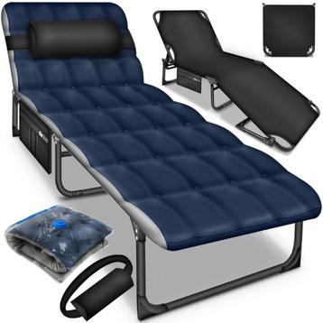  Opklapbaar campingbed met draagtas, donkerblauw beschikbaar voor biedingen