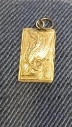 Te koop gouden hanger draak 18 k, Ophalen, Gebruikt, Overige voorstellingen, Met edelsteen
