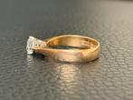 18 karaat gouden ring met natuurlijke diamant van 0.58ct!, Ophalen of Verzenden, 17 tot 18, Met edelsteen, Dame