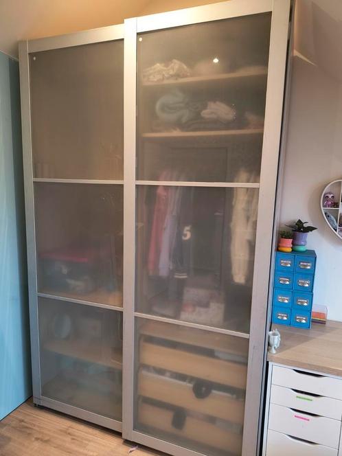 ikea pax kast met schuifdeuren, Huis en Inrichting, Kasten | Kledingkasten, Gebruikt, Ophalen