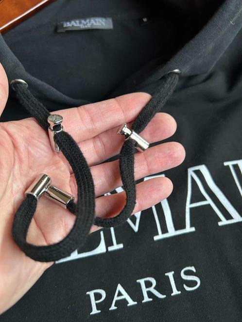 Balmain hoodie M zwart origineel met logo z.g.a.n., Kleding | Heren, Truien en Vesten, Zo goed als nieuw, Maat 48/50 (M), Zwart