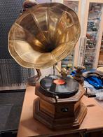 His Master's Voice Grammofoon + Bakelieten Platen, Antiek en Kunst, Ophalen