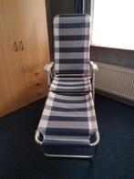 2 Verstelbare tuin/camping stoelen met losse voetensteun, Ophalen, Gebruikt, Campingstoel