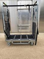 Zeer degelijke transport karren met voetrem - 5 stuks, Ophalen, Transportkar