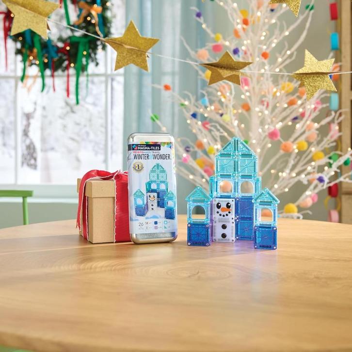 MAGNA-TILES microMAGS – Winter Wonder Reisset | 26 Delig, Kinderen en Baby's, Speelgoed | Educatief en Creatief, Bouwen, Puzzelen