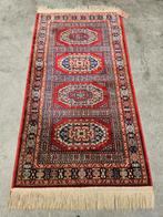 Vintage oosters Bouchara vloerkleed red viscose 62x122cm, 100 tot 150 cm, Oosters Persian oriental vintage hype, Onbekend, Zo goed als nieuw