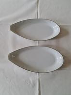 Twee schaaltjes van Mosa Maastricht -wit met zilverrand, Ophalen, Overige typen