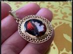 D’ Art Emaille prachtige vintage gouden Kettinghanger 14 kar, Sieraden, Tassen en Uiterlijk, Overige voorstellingen, Ophalen of Verzenden