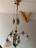 Exclusieve hanglamp, messing antieke gaskroonluchter, Huis en Inrichting, Lampen | Kroonluchters, Ophalen, Gebruikt