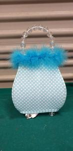 Lamp in de vorm van een handtas, blauw met witte stippen, Huis en Inrichting, Lampen | Overige, Ophalen of Verzenden