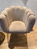 2 Beige chique huiskamer stoelen, Huis en Inrichting, Fauteuils, Ophalen, 75 tot 100 cm, Zo goed als nieuw, Stof