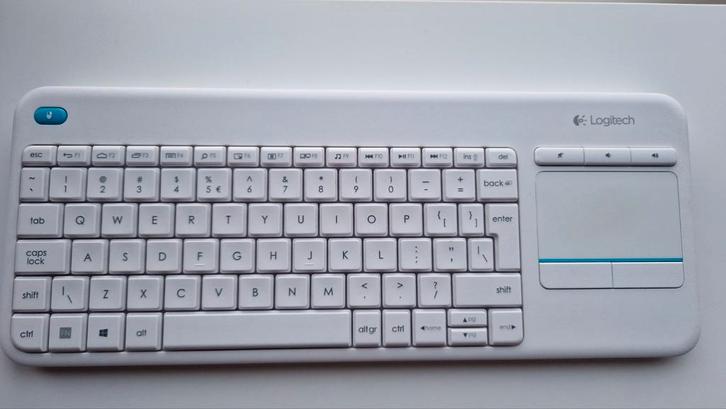Logitech K400 Plus Draadloos Toetsenbord, Computers en Software, Toetsenborden, Gebruikt, Qwerty, Draadloos, Multimediatoetsen