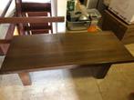 Gratis - massief eikenhouten salontafel 135*59, Ophalen, Gebruikt, 100 tot 150 cm, Eikenhout