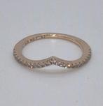 Zilveren (roségoud) ring Pandora maat 16.5, Sieraden, Tassen en Uiterlijk, Gebruikt, Verzenden, Kleiner dan 17, Dame