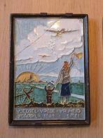 Antieke Cloisonne tegel oorlog 1940-1945 - Royal Delft €49!!, Ophalen of Verzenden