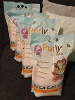 4x 5L Purly silica cat litter Kattenbakvulling, Dieren en Toebehoren, Ophalen, Nieuw, Gesloten