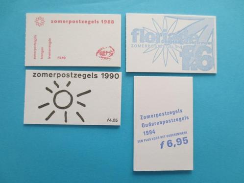 Vier postzegelboekjes Zomerpostzegels / Ouderenzegels, Postzegels en Munten, Postzegels | Nederland, Postfris, Na 1940, Ophalen of Verzenden