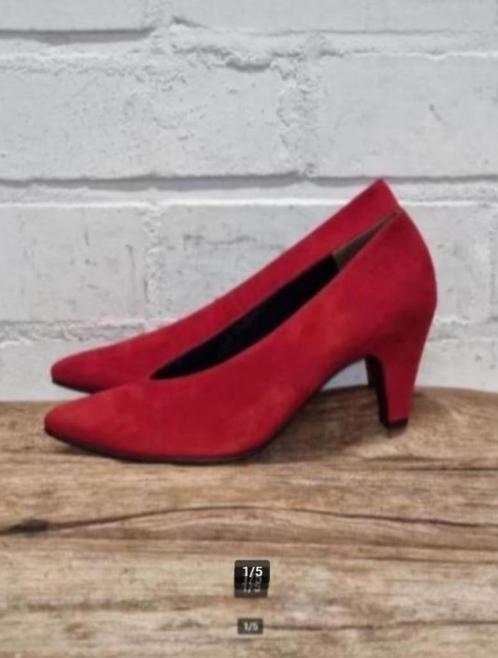 Paul Green - Mooie leren pumps maat 37,5 - Nieuw €139, Kleding | Dames, Schoenen, Nieuw, Pumps, Rood, Ophalen of Verzenden