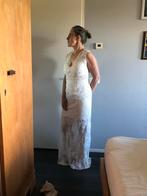Prachtige Kanten Trouwjurk Maat M, Ophalen of Verzenden, Zo goed als nieuw, Wit, Trouwjurk