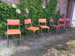 6 X Gispen stijl eetkamer stoelen, retro vintage, Huis en Inrichting, Stoelen, Ophalen, Overige materialen, Overige kleuren, Zo goed als nieuw