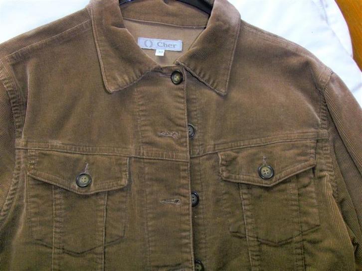 Ribjasje donkerbruin maat 40 Cher, Kleding | Dames, Jasjes, Kostuums en Pakken, Gedragen, Jasje, Maat 38/40 (M), Bruin, Ophalen of Verzenden