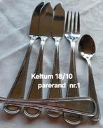 Keltum 18/10 blinkend bestek messen parelranden, Antiek en Kunst, Ophalen of Verzenden