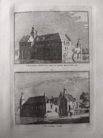 227-228 / Kasteel Oyen in Ampt tusschen Maas en Waal Gravure beschikbaar voor biedingen