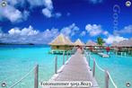 Tuinposter-Schuttingposter Pier in Zee Malediven 120x80 cm, Verzenden, Nieuw, Info@GoodSmiling.com, Good Smiling Fotoprint
