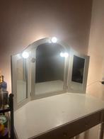 Kaptafel met spiegel en verlichting, Ophalen, Gebruikt, 100 tot 150 cm, 75 tot 100 cm