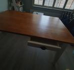 Brocante Tafel met 2 lades, Ophalen, Gebruikt, 50 tot 100 cm, 150 tot 200 cm