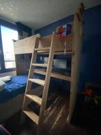 Echt ‘Dutch Wood’ grachtenpand hoogslaper met bureau, Ophalen, Eenpersoons, Zo goed als nieuw, 200 cm