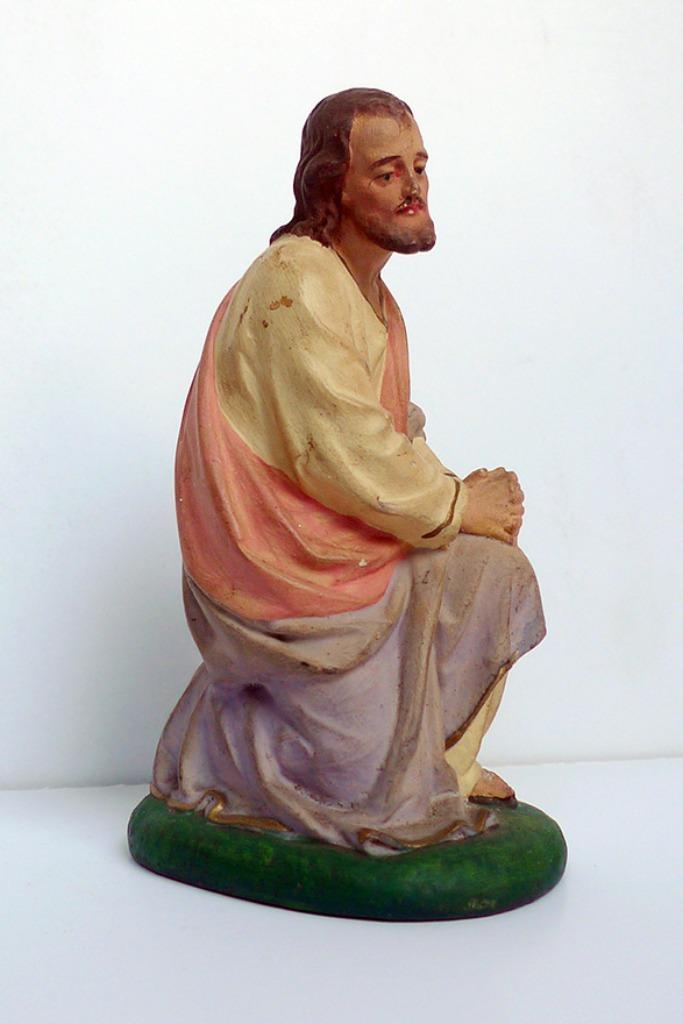 Losse Jozef h 17,5 cm - los beeld uit oude gipsen kerstgroep, Diversen, Kerst, Zo goed als nieuw, Ophalen of Verzenden