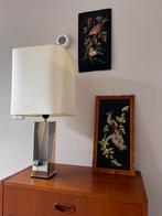 Hollywood Regency Tafellamp jaren 80  - Paul Evans Stijl, Huis en Inrichting, Lampen | Vloerlampen, Ophalen, Gebruikt, Metaal