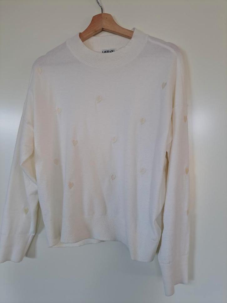 Trui met hartjes LizziLou XL/ 42, Kleding | Dames, Truien en Vesten, Zo goed als nieuw, Maat 42/44 (L), Ophalen of Verzenden