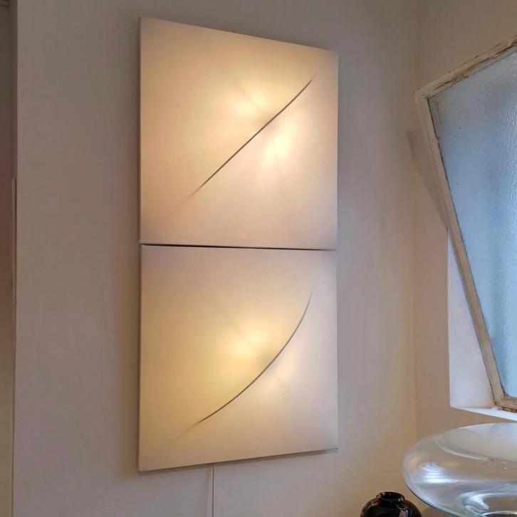 2 Saori lampen Kazuhide Takahama, Huis en Inrichting, Lampen | Wandlampen, Gebruikt, Stof, Ophalen