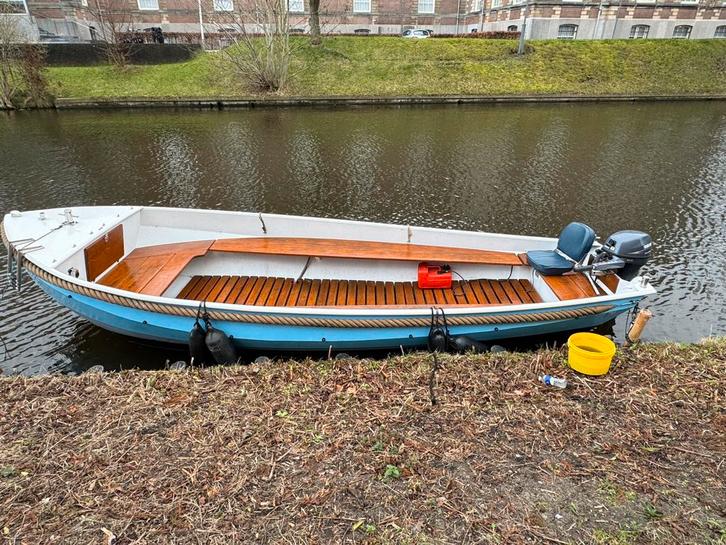 Hexagon Hexar 580 stalen sloep (vlet), Watersport en Boten, Sloepen, Zo goed als nieuw, Tot 10 pk, 3 tot 6 meter, Binnenboordmotor