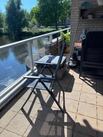 terrasstoelen te koop 2 stuks, Tuin en Terras, Tuinstoelen, Ophalen, Gebruikt, Aluminium, Verstelbaar