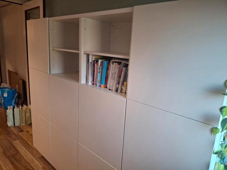 Dubbele Witte IKEA BESTA kast - 240x220 cm, Huis en Inrichting, Kasten | Kledingkasten, Zo goed als nieuw, 200 cm of meer, 200 cm of meer