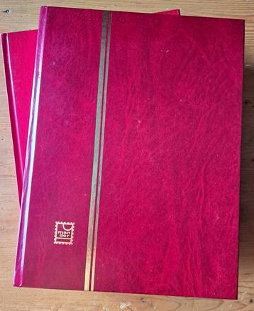 2x Postzegel insteekboek dik, rood. beschikbaar voor biedingen