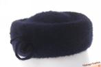 Vintage Dames pillbox cocktailhoed donker blauw angora 56, Ophalen of Verzenden, Zo goed als nieuw, 56 of 57 cm (M, 7 of 7⅛ inch)