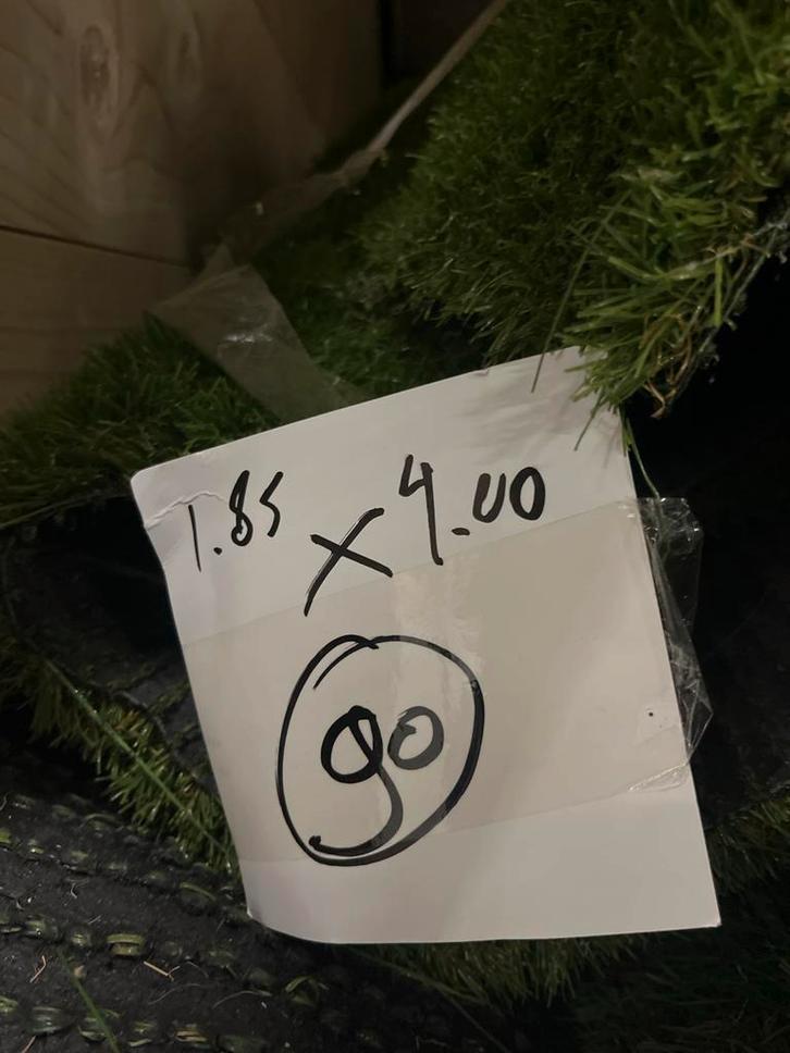 Rest Kunstgras - 1.85 x 4.00 meter €2,50 per m2, Tuin en Terras, Gras en Kunstgras, Nieuw, Kunstgras, 10 tot 20 m², Ophalen