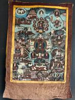 Originele Tibetaanse Tangkha met beschermdoek, Antiek en Kunst, Kunst | Niet-Westerse kunst, Ophalen